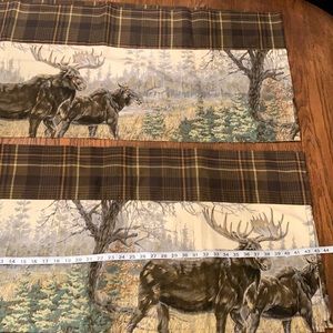 Two shams and bedskirt and two curtains